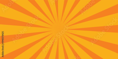 Pop art yellow comics book cartoon magazine cover. Cartoon funny retro pattern strip mock up. Vector halftone illustration. Vintage backdrop for comic superhero text, speech bubble, message