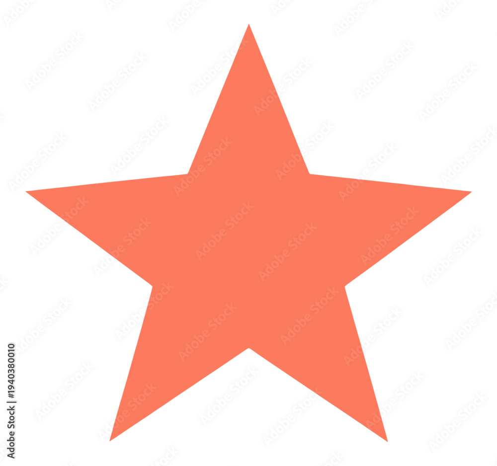 Fototapeta premium Filled Orange Star Icon for Web Interface