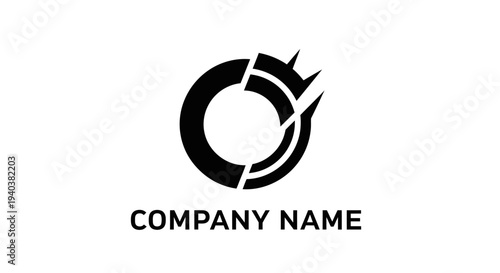 Modern company logo design featuring a 3d business icon and circular vector symbol for an innovative technology brand concept