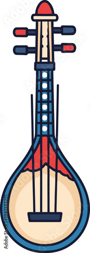 Traditional stringed musical instrument called oud