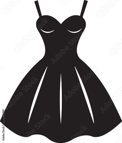 Silhouette of a dress vector  illustration