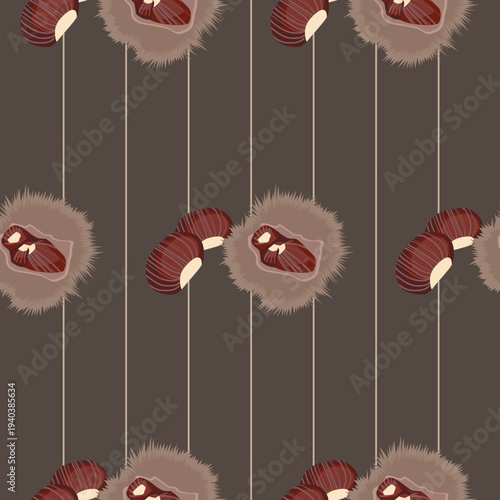 seamless pattern with chestnut