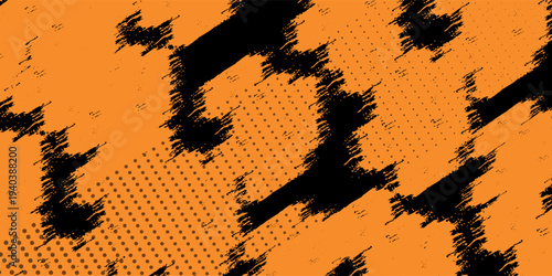 orange black brush Car sticker wrap pattern banner abstract sporty. eps 10 illustration