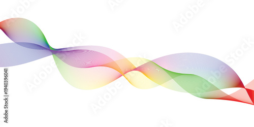 Abstract flowing colorful wave lines vector graphic design element for modern backgrounds, banners, websites, and presentations with smooth gradient colors