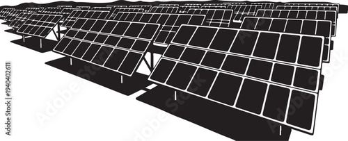 Solar panels installed on a metal frame structure outdoors