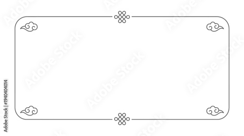 License plate with decorative corners.