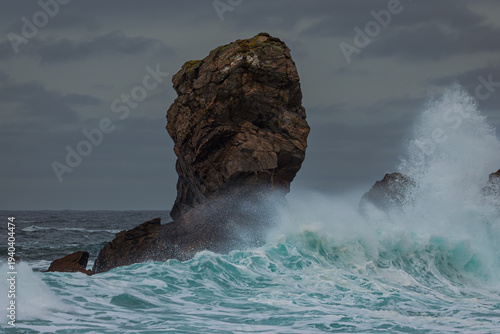 Stormy sea at Dalmore Beach on the Isle of Lewis in the Outer Hebrides.