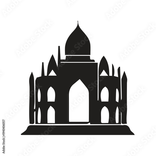 Islamic Mosque, Kaaba and Minaret Vector Illustration – Ramadan and Eid Islamic Architecture Design