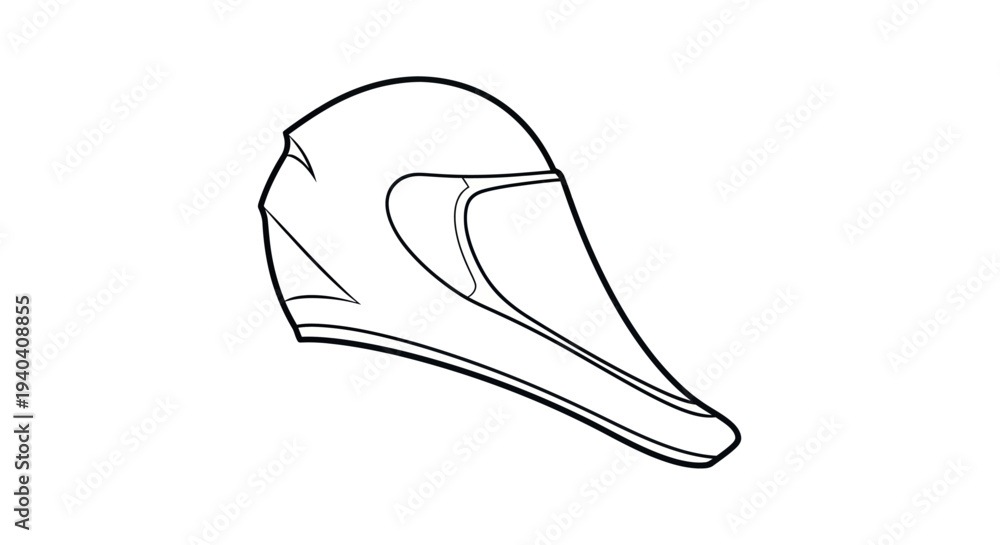 Fototapeta premium Bicycle Helmet Safety Equipment Illustration.