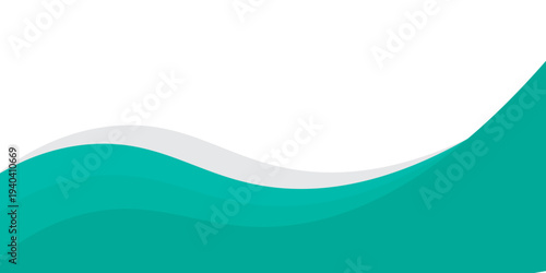 Abstract Teal Wave Background With Smooth Ocean-Inspired Curves For Modern Business Headers And Banners