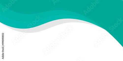 Abstract Teal Wave Background With Smooth Ocean-Inspired Curves For Modern Business Headers And Banners