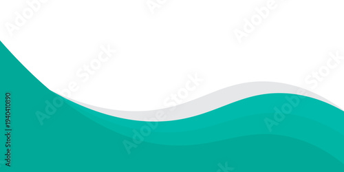 Abstract Teal Wave Background With Smooth Ocean-Inspired Curves For Modern Business Headers And Banners