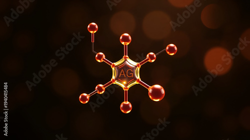 Azobenzene molecule, photoswitchable chemical compound. Chemical structure. Vector illustration