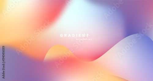 Soft gradient background with flowing color shapes vector.