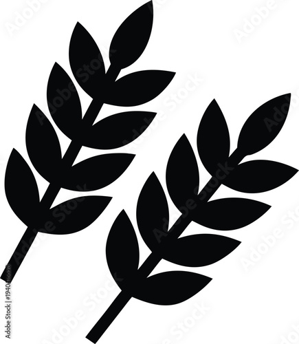 oats silhouette vector illustration on transparent background