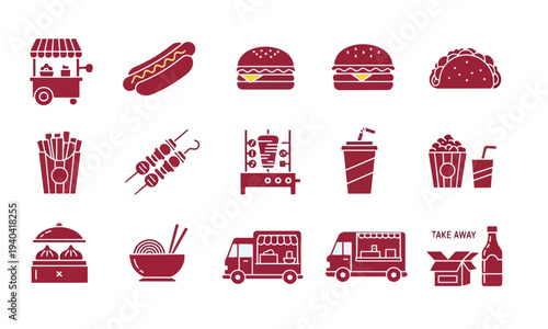 Home Lighting Fixtures and Electricity Outline Icons