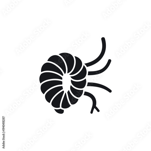 Human Inner Ear Anatomy Silhouette Vector - Cochlea and Auditory System Icon
