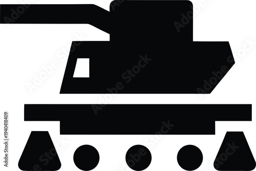 combine harvester silhouette vector illustration on transparent background