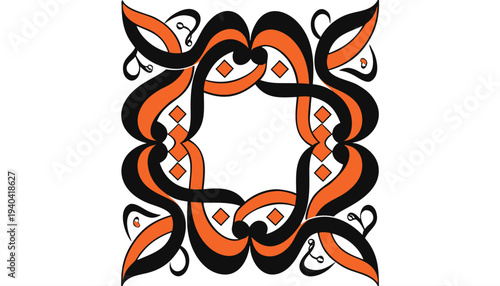 Arabic Ornamental Frame Vector Illustration