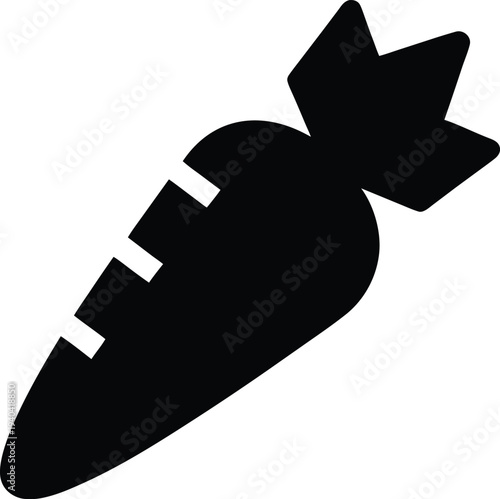 carrot top silhouette vector illustration on transparent background