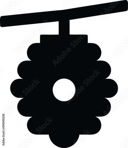 beehive silhouette vector illustration on transparent background