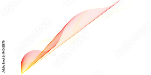 Abstract flowing wave vector graphic with gradient colors from yellow to red, ideal for modern backgrounds, banners, and digital designs