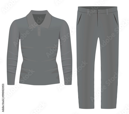 T shirt and pants. vector illustration