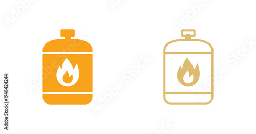Gas Cylinder Icon, vector illustration