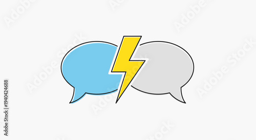 Argument Conflict Disagreement Clash Icon.