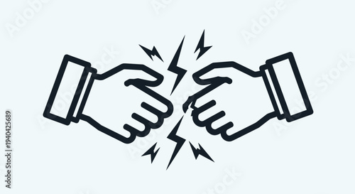 Hands Breaking Apart with Spark.