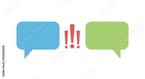 Speech Bubbles with Exclamation Marks.