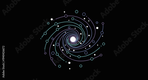 Stylized Spiral Galaxy Formation.