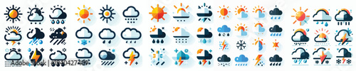 Vector set of weather