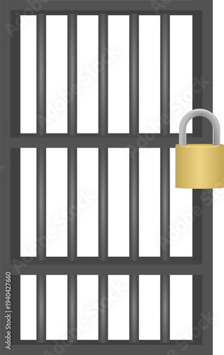 Cage metal bars. vector illustration