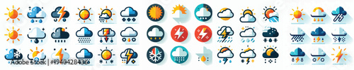 Vector set of weather