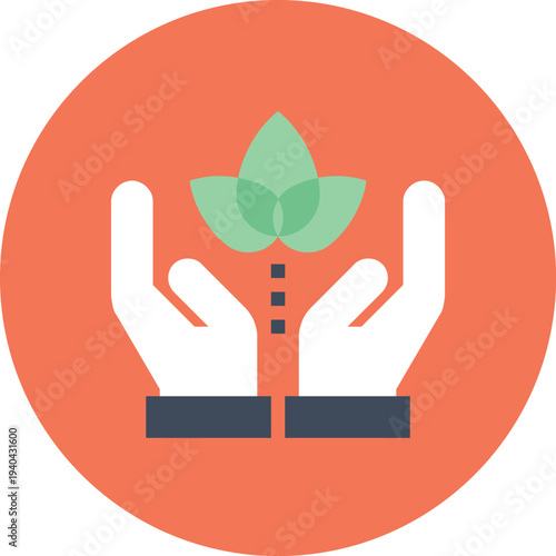 Modern nature protection flat line vector illustration icon design concept. Icon for mobile and web graphics. Flat symbol, logo creative concept. Simple and clean flat pictogram