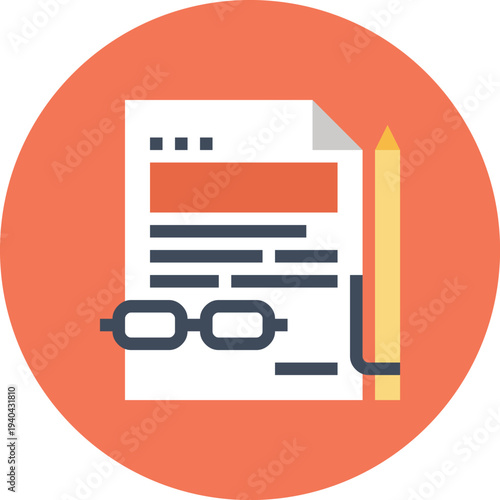 Modern contract flat line vector illustration icon design concept. Icon for mobile and web graphics. Flat symbol, logo creative concept. Simple and clean flat pictogram