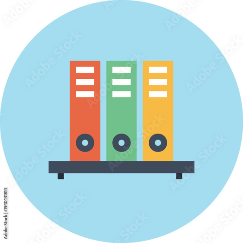Modern archives flat line vector illustration icon design concept. Icon for mobile and web graphics. Flat symbol, logo creative concept. Simple and clean flat pictogram