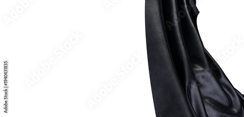 Close-up of a flowing black...