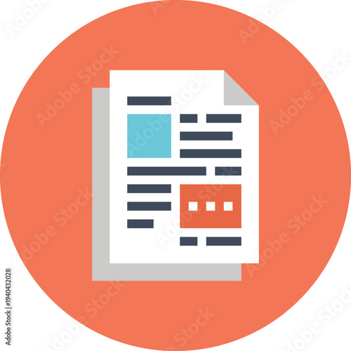 Modern paperwork flat line vector illustration icon design concept. Icon for mobile and web graphics. Flat symbol, logo creative concept. Simple and clean flat pictogram