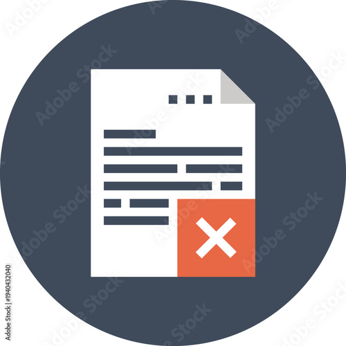 Modern delete file flat line vector illustration icon design concept. Icon for mobile and web graphics. Flat symbol, logo creative concept. Simple and clean flat pictogram