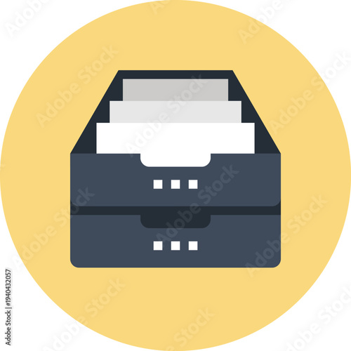 Modern archives flat line vector illustration icon design concept. Icon for mobile and web graphics. Flat symbol, logo creative concept. Simple and clean flat pictogram