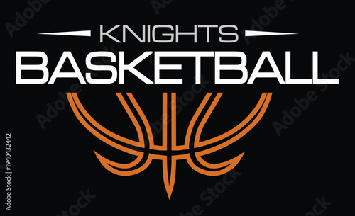 Knights Basketball Team Design 12 is a very useful and attractive design for your basketball team that includes text and graphic of a basketball. Great for shirts and promotions.