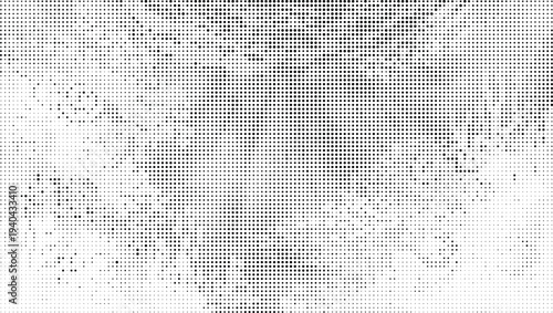 Abstract halftone pattern with square dots in black and white vector illustration