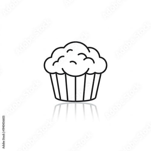 muffin on white background 
