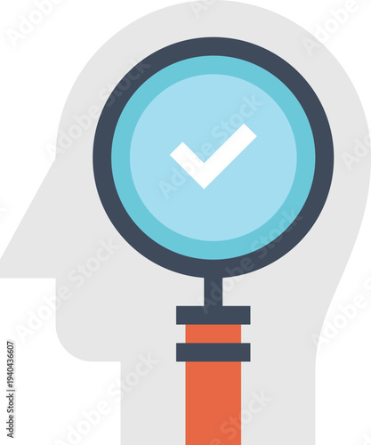 Modern find solution flat line vector illustration icon design concept. Icon for mobile and web graphics. Flat symbol, logo creative concept. Simple and clean flat pictogram