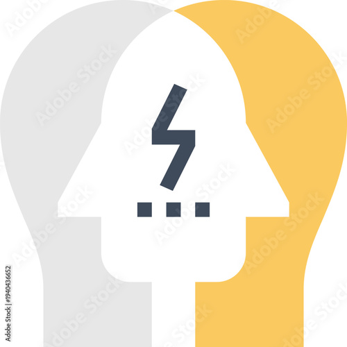 Modern brainstorm flat line vector illustration icon design concept. Icon for mobile and web graphics. Flat symbol, logo creative concept. Simple and clean flat pictogram