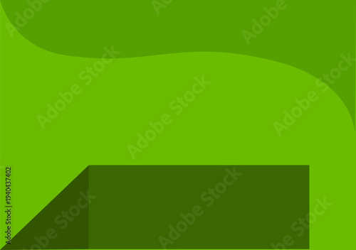 Green Theme Background with a box shaped stage to place the product