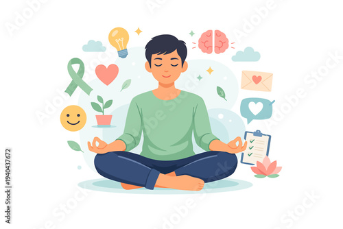 Nurturing Mental Well-being and Inner Peace through Mindfulness, Meditation, and Self-Care Practices, fostering Emotional Balance and Positive Thinking