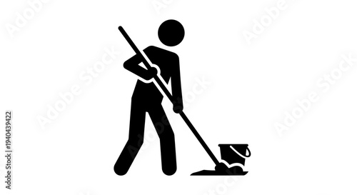 Man Sweeping Floor with Broom 1.